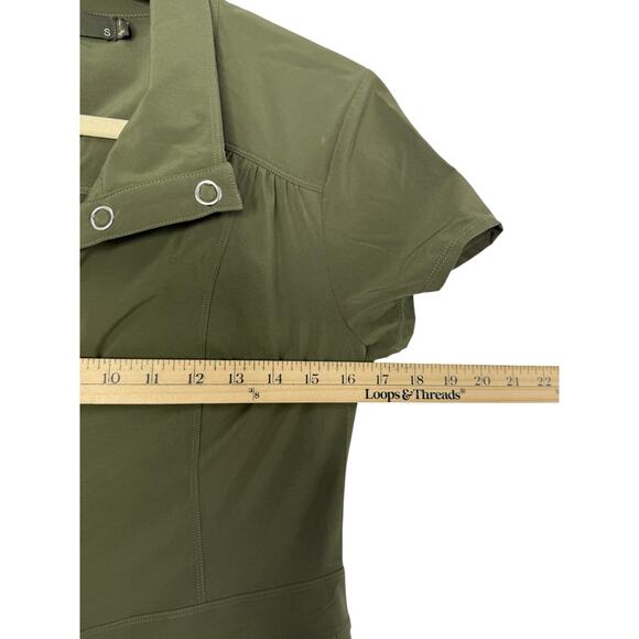 PrAna Shadyn Dress Women S Cargo Green Polyester Outdoors Gorpcore Hiking - Picture 7 of 9